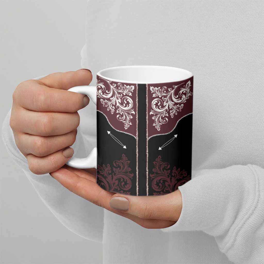 Vintage Western Cowboy Ceramic Mug Black Version - Wonder Print Shop