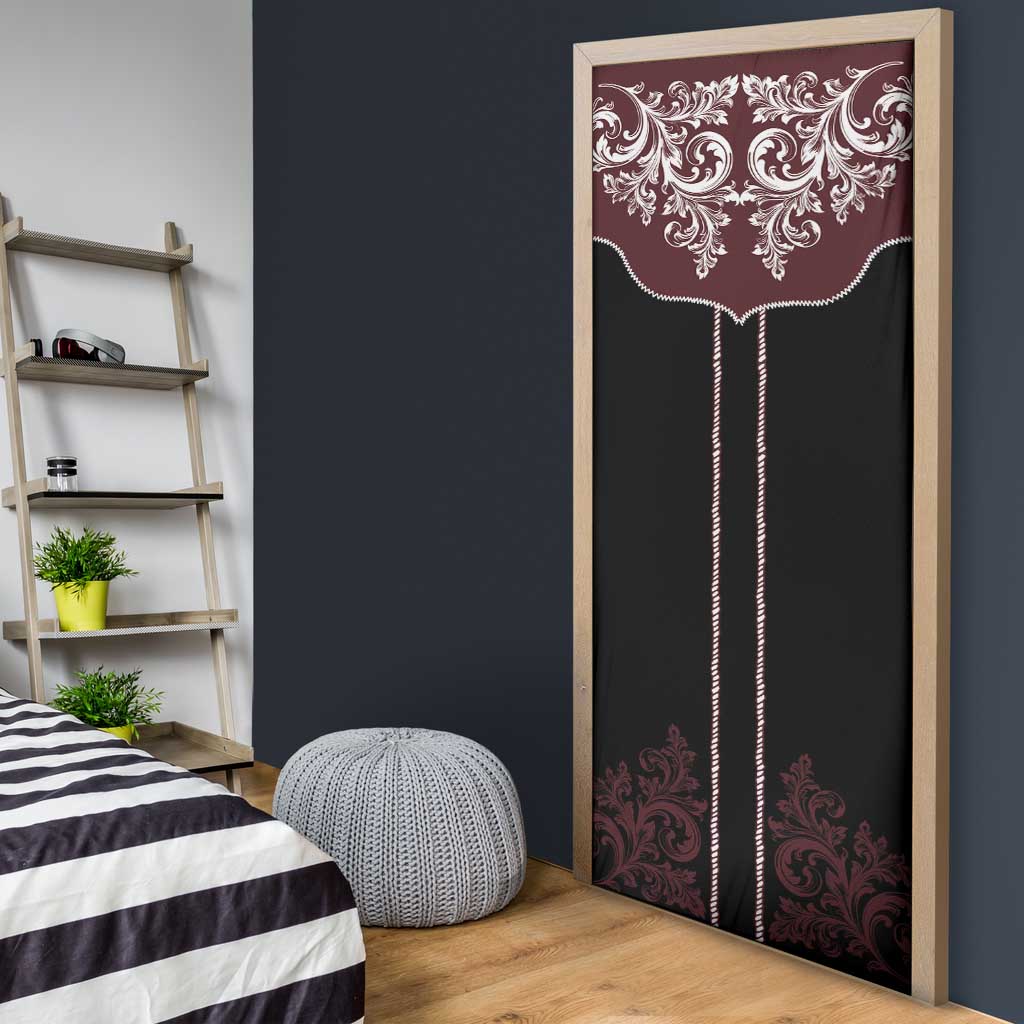 Vintage Western Cowboy Door Cover Black Version - Wonder Print Shop