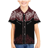 Vintage Western Cowboy Family Matching Mermaid Dress and Hawaiian Shirt Black Version - Wonder Print Shop