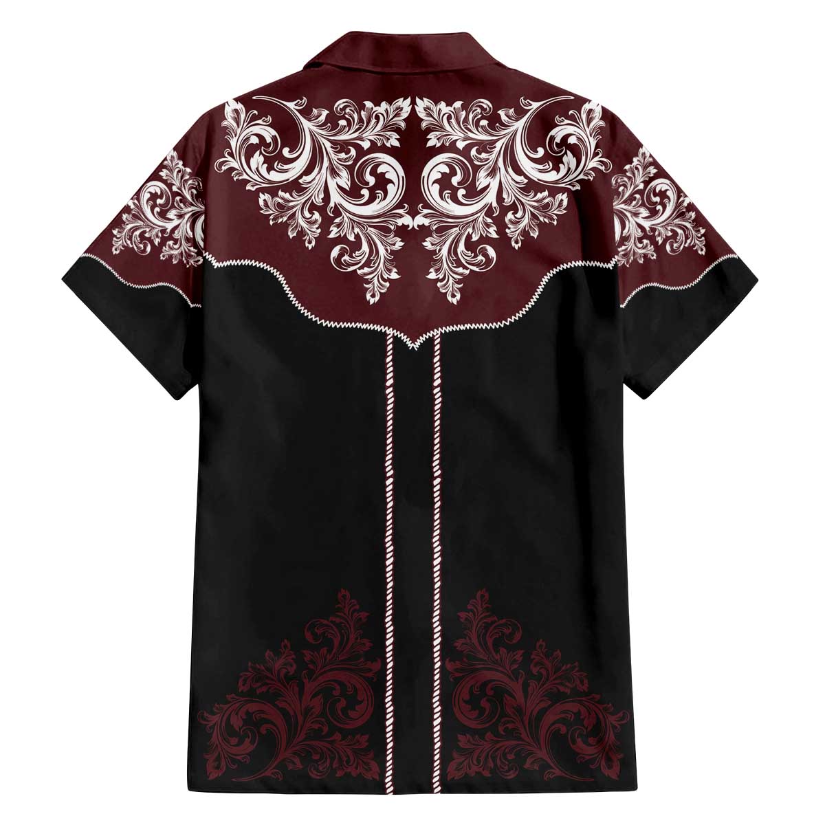 Vintage Western Cowboy Family Matching Off The Shoulder Long Sleeve Dress and Hawaiian Shirt Black Version - Wonder Print Shop