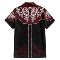 Vintage Western Cowboy Family Matching Puletasi and Hawaiian Shirt Black Version - Wonder Print Shop