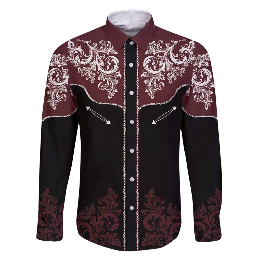 Vintage Western Cowboy Family Matching Puletasi and Hawaiian Shirt Black Version - Wonder Print Shop