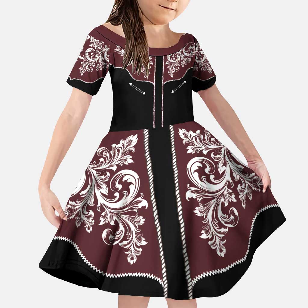 Vintage Western Cowboy Family Matching Tank Maxi Dress and Hawaiian Shirt Black Version - Wonder Print Shop