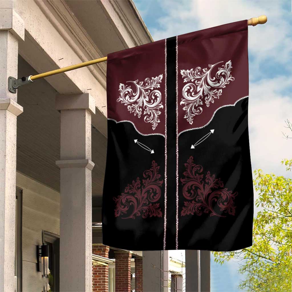 Vintage Western Cowboy Garden Flag Black Version - Wonder Print Shop