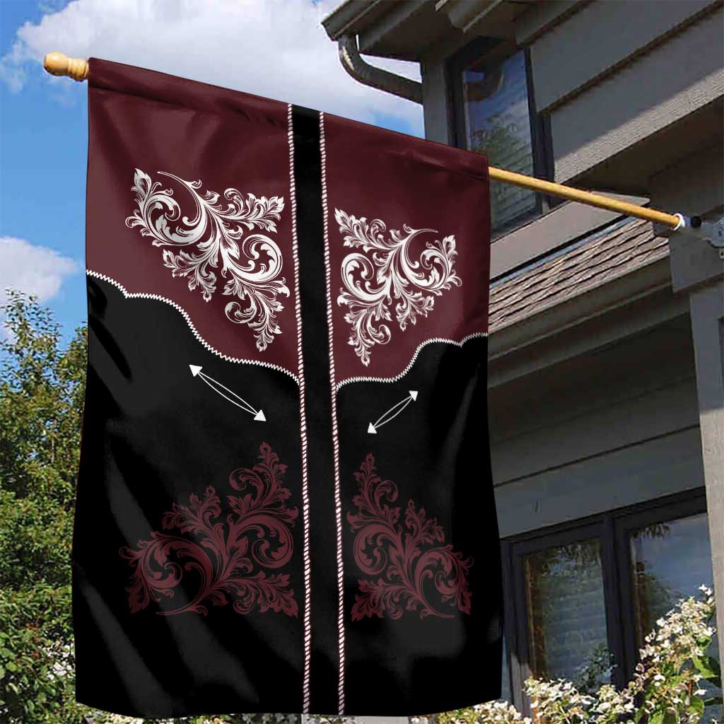 Vintage Western Cowboy Garden Flag Black Version - Wonder Print Shop