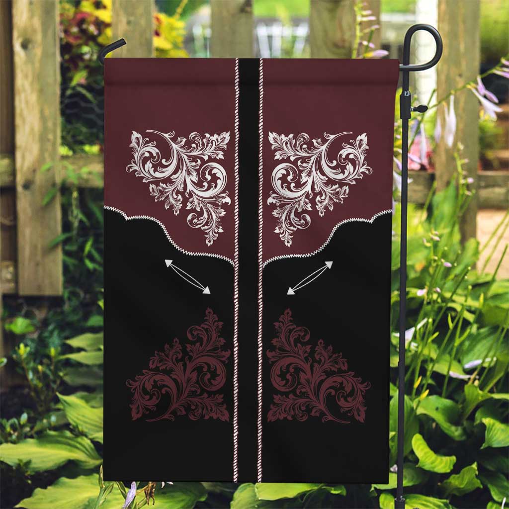 Vintage Western Cowboy Garden Flag Black Version - Wonder Print Shop