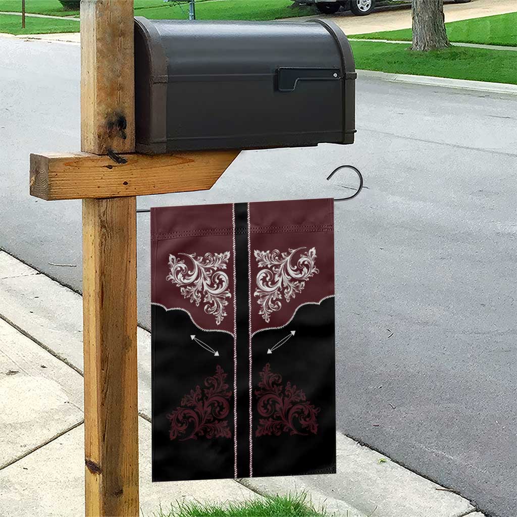 Vintage Western Cowboy Garden Flag Black Version - Wonder Print Shop