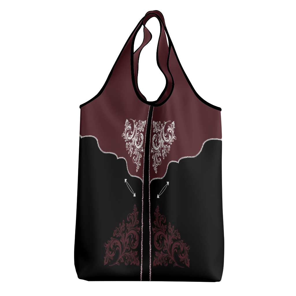 Vintage Western Cowboy Grocery Bag Black Version - Wonder Print Shop