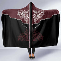 Vintage Western Cowboy Hooded Blanket Black Version - Wonder Print Shop