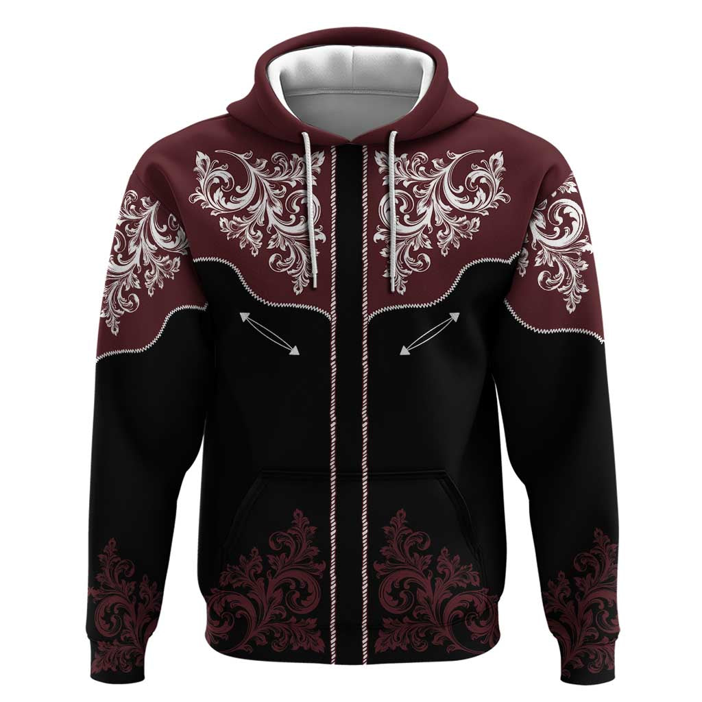 Vintage Western Cowboy Hoodie Black Version - Wonder Print Shop