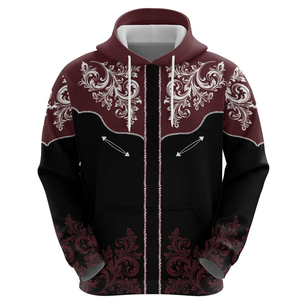 Vintage Western Cowboy Hoodie Black Version - Wonder Print Shop