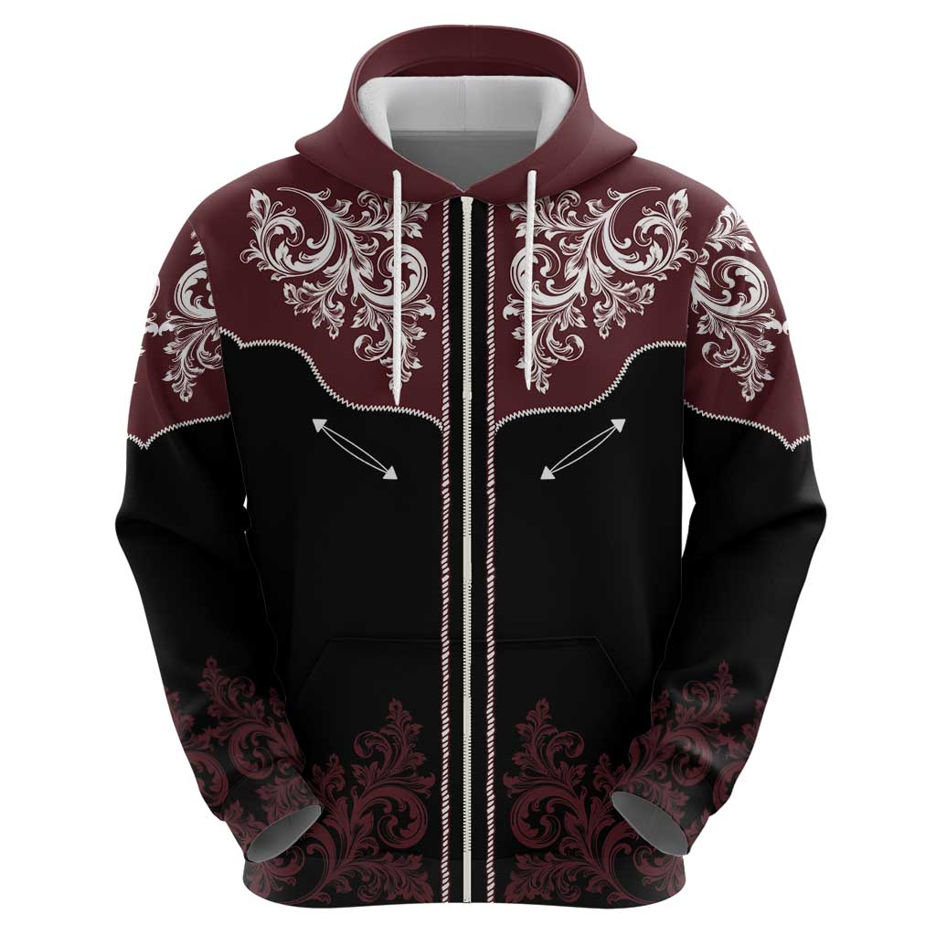 Vintage Western Cowboy Hoodie Black Version - Wonder Print Shop