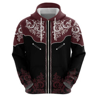 Vintage Western Cowboy Hoodie Black Version - Wonder Print Shop