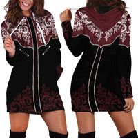 Vintage Western Cowboy Hoodie Dress Black Version - Wonder Print Shop