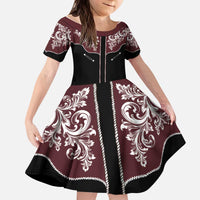 Vintage Western Cowboy Kid Short Sleeve Dress Black Version - Wonder Print Shop