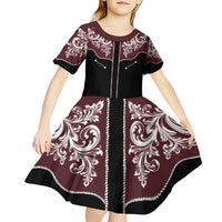 Vintage Western Cowboy Kid Short Sleeve Dress Black Version - Wonder Print Shop