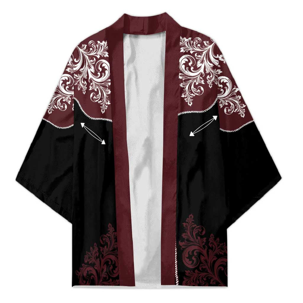 Vintage Western Cowboy Kimono Black Version - Wonder Print Shop