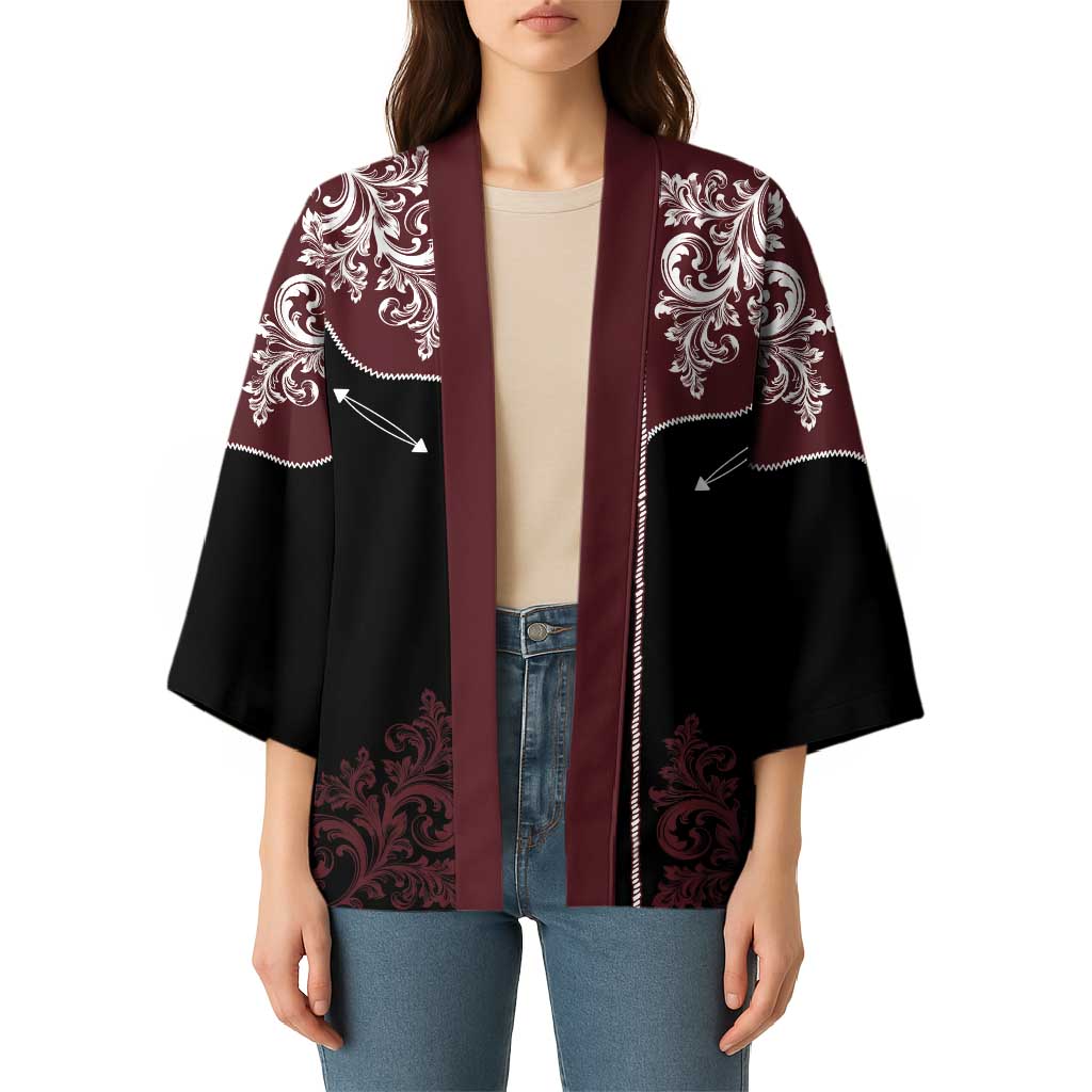 Vintage Western Cowboy Kimono Black Version - Wonder Print Shop