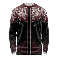 Vintage Western Cowboy Long Sleeve Shirt Black Version - Wonder Print Shop