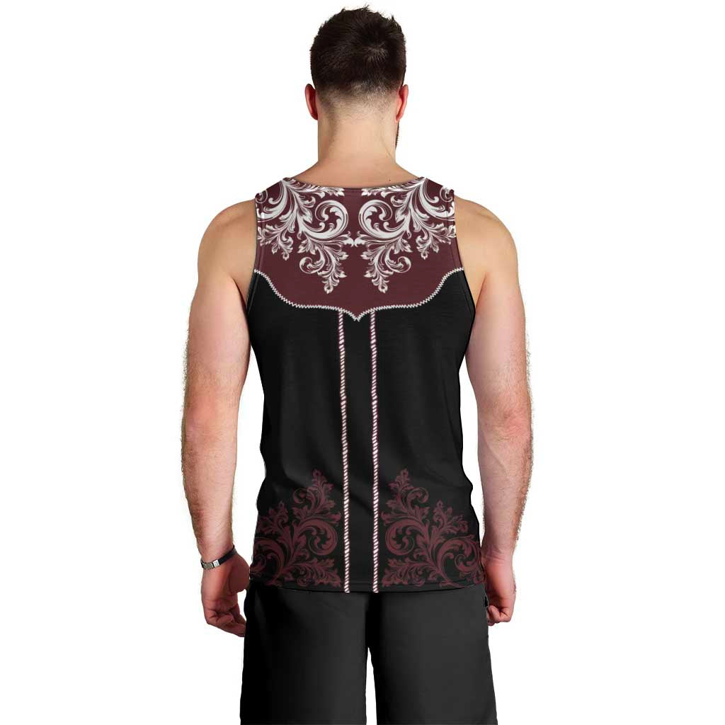 Vintage Western Cowboy Men Tank Top Black Version - Wonder Print Shop