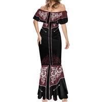 Vintage Western Cowboy Mermaid Dress Black Version - Wonder Print Shop