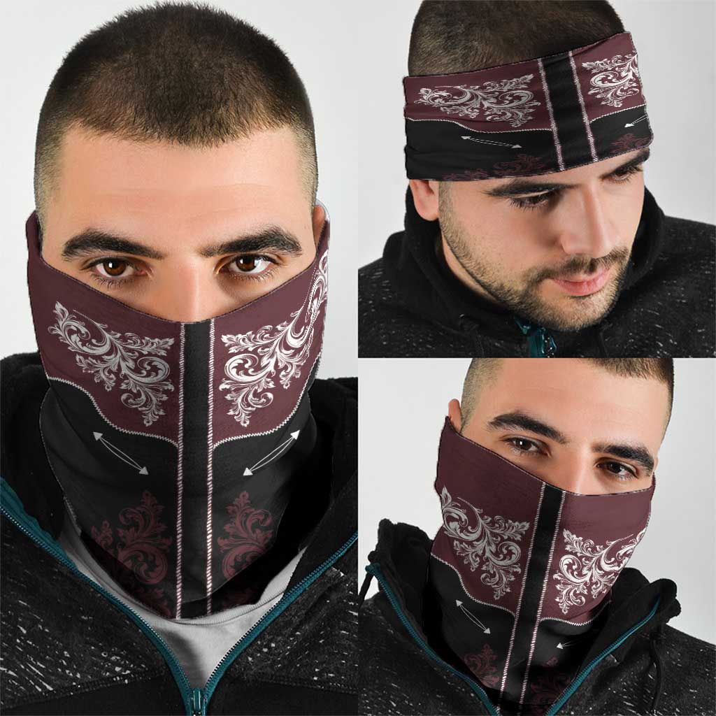 Vintage Western Cowboy Neck Gaiter Black Version - Wonder Print Shop