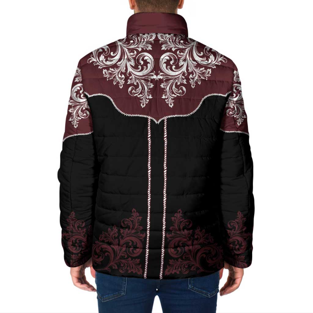 Vintage Western Cowboy Padded Jacket Black Version - Wonder Print Shop