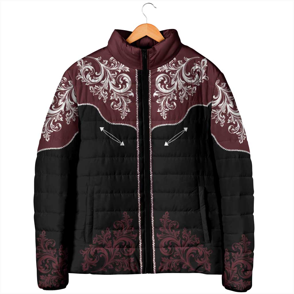 Vintage Western Cowboy Padded Jacket Black Version - Wonder Print Shop