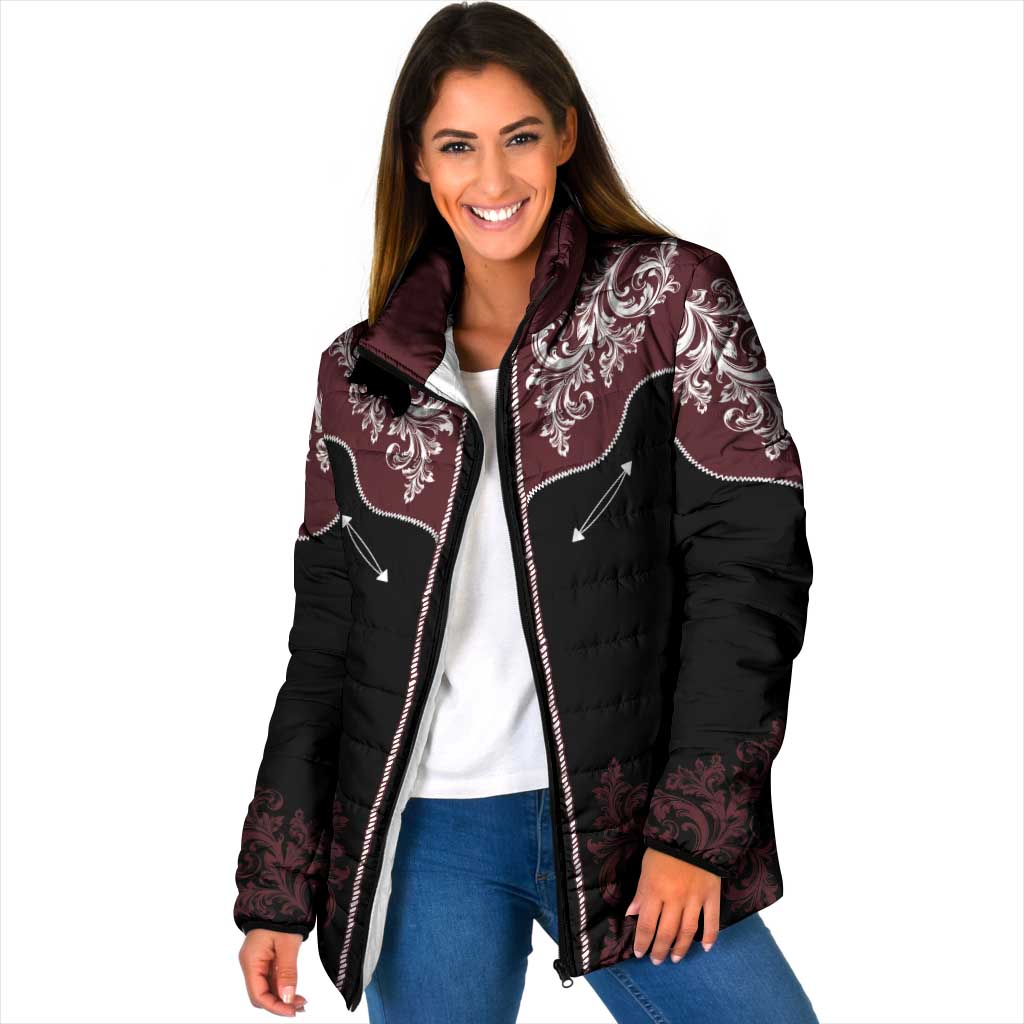 Vintage Western Cowboy Padded Jacket Black Version - Wonder Print Shop