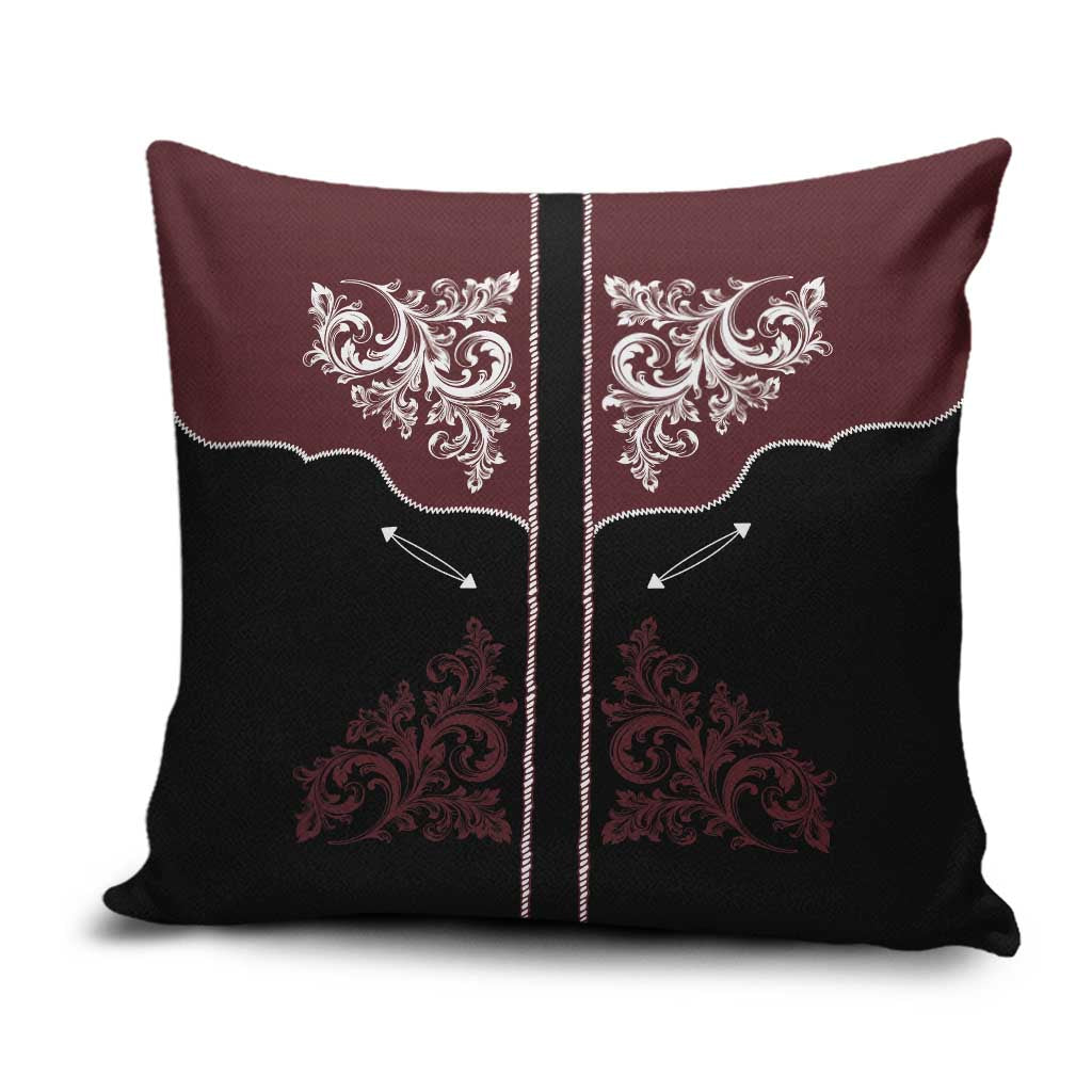 Vintage Western Cowboy Pillow Cover Black Version - Wonder Print Shop