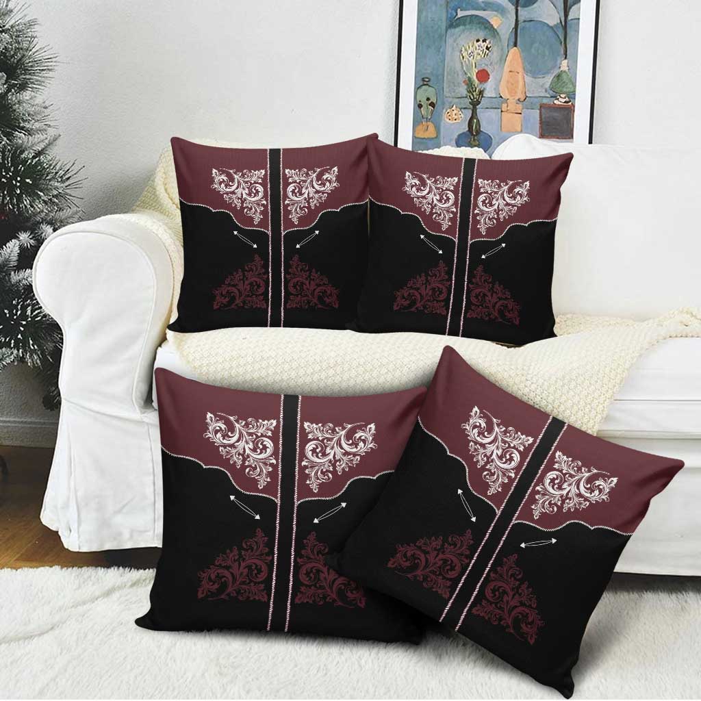 Vintage Western Cowboy Pillow Cover Black Version - Wonder Print Shop