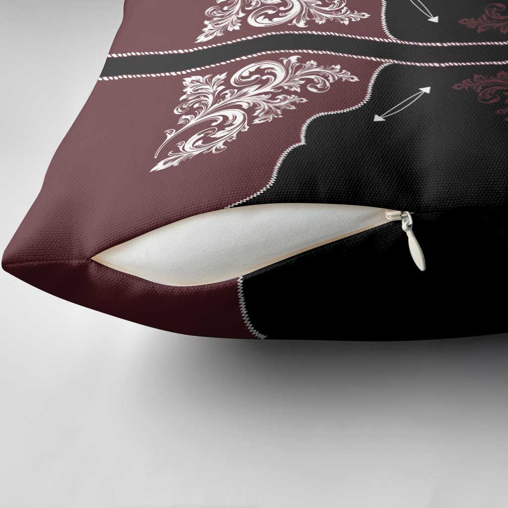 Vintage Western Cowboy Pillow Cover Black Version - Wonder Print Shop