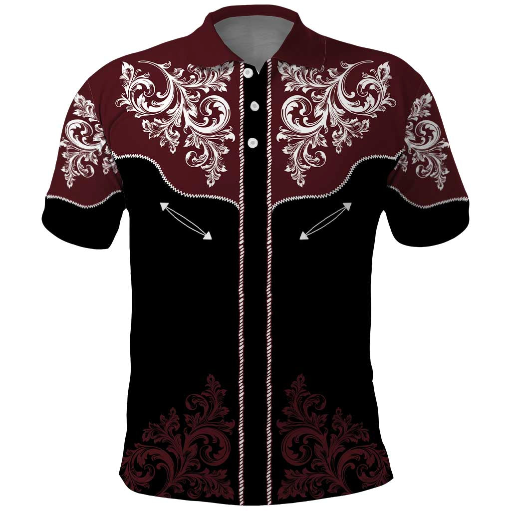 Vintage Western Cowboy Polo Shirt Black Version - Wonder Print Shop