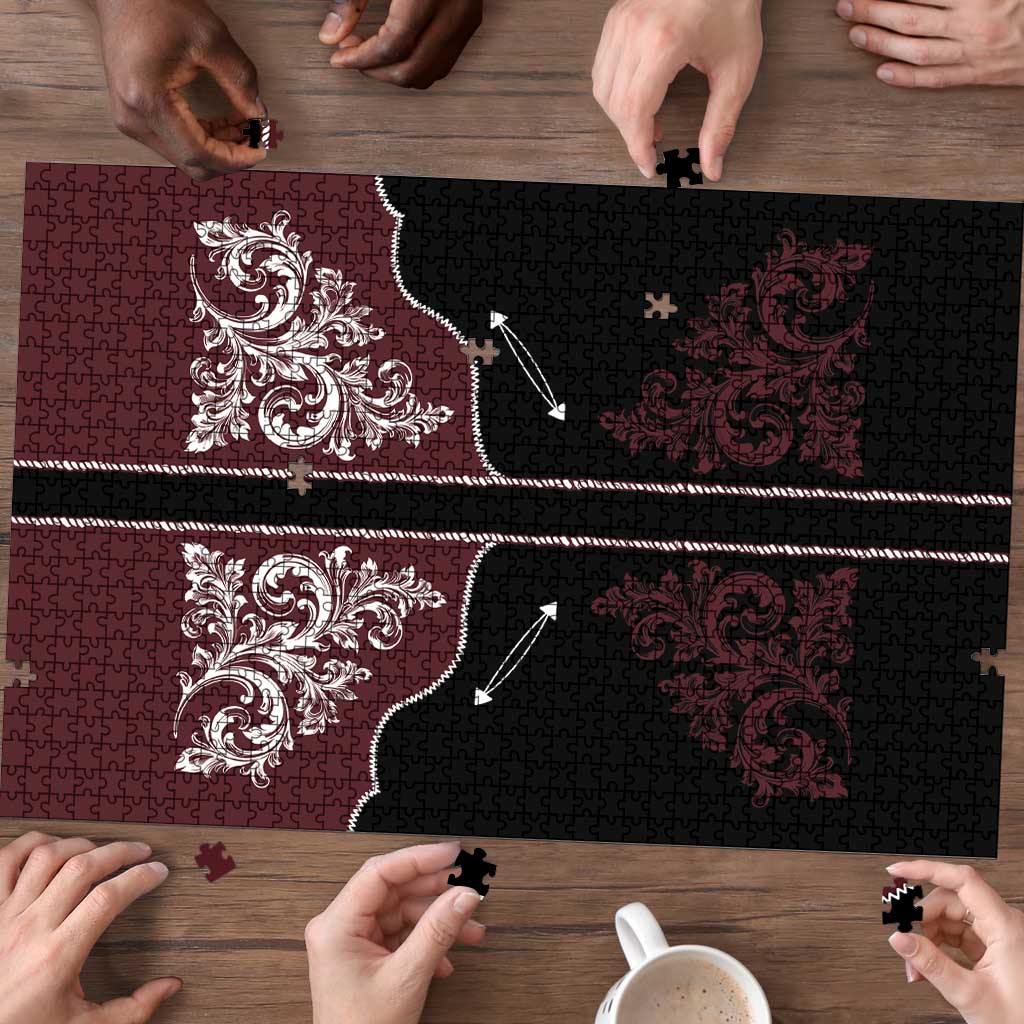 Vintage Western Cowboy Puzzle Black Version - Wonder Print Shop