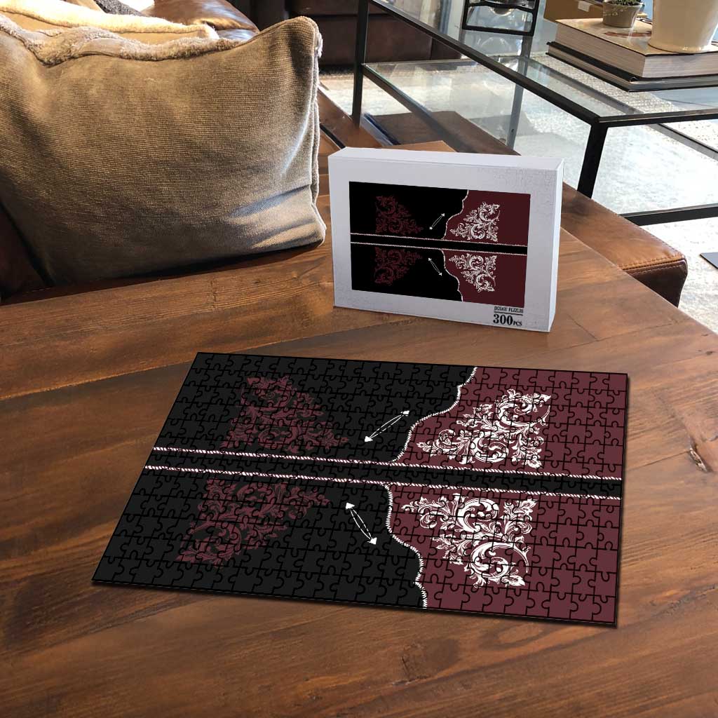 Vintage Western Cowboy Puzzle Black Version - Wonder Print Shop