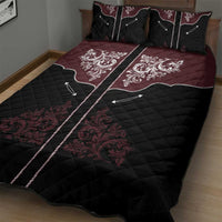 Vintage Western Cowboy Quilt Bed Set Black Version - Wonder Print Shop