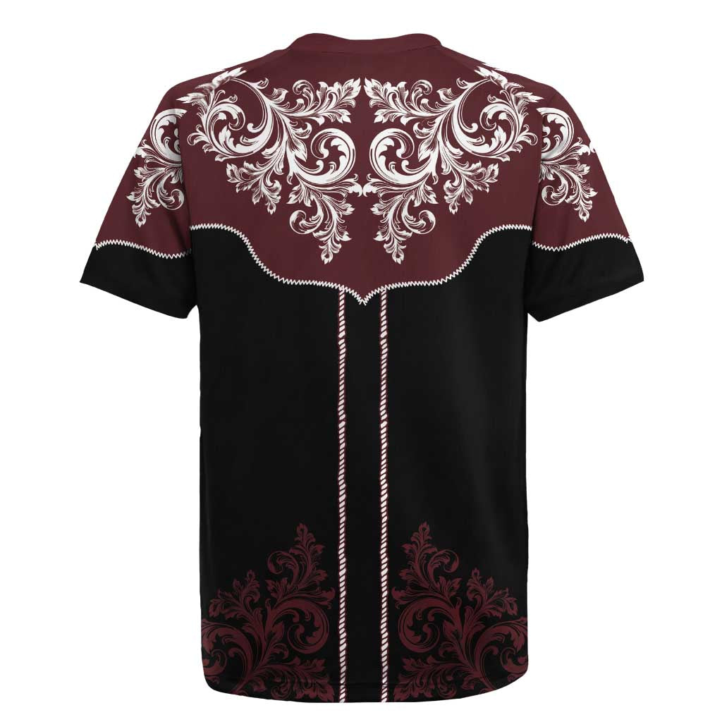 Vintage Western Cowboy Rugby Jersey Black Version - Wonder Print Shop