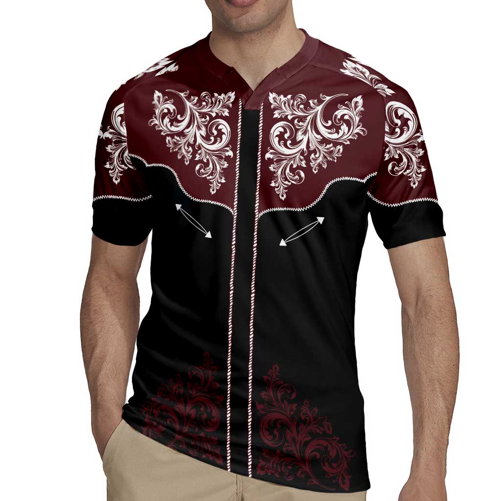 Vintage Western Cowboy Rugby Jersey Black Version - Wonder Print Shop
