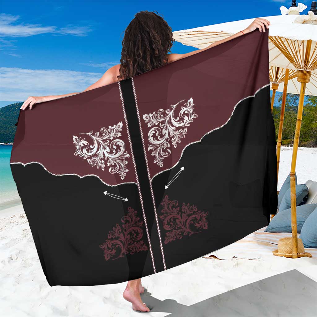 Vintage Western Cowboy Sarong Black Version - Wonder Print Shop