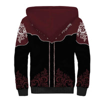 Vintage Western Cowboy Sherpa Hoodie Black Version - Wonder Print Shop