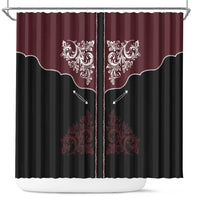 Vintage Western Cowboy Shower Curtain Black Version - Wonder Print Shop