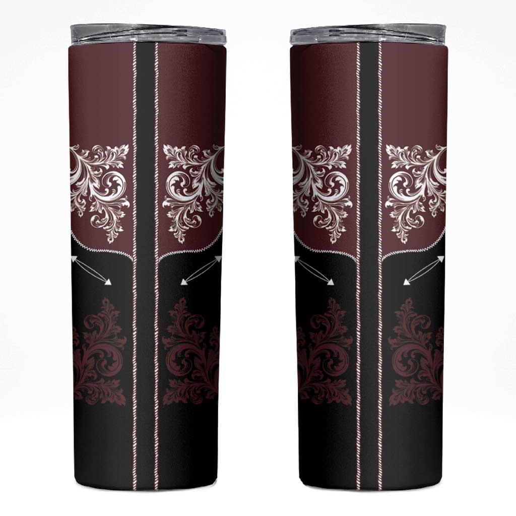 Vintage Western Cowboy Skinny Tumbler Black Version - Wonder Print Shop