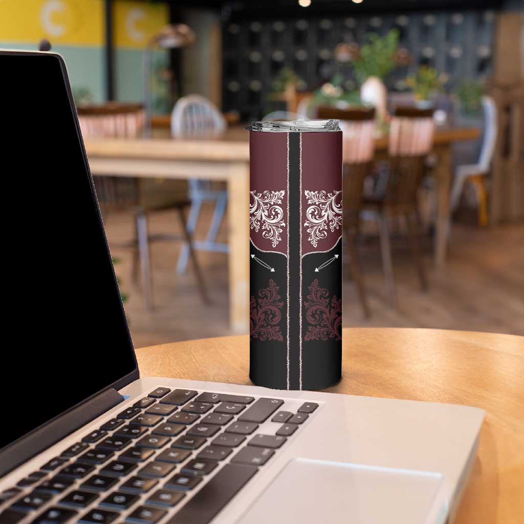 Vintage Western Cowboy Skinny Tumbler Black Version - Wonder Print Shop