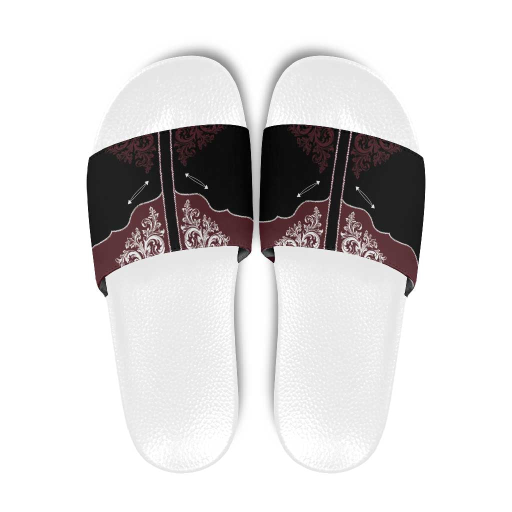 Vintage Western Cowboy Slide Sandals Black Version - Wonder Print Shop