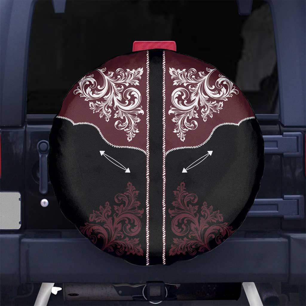 Vintage Western Cowboy Spare Tire Cover Black Version - Wonder Print Shop
