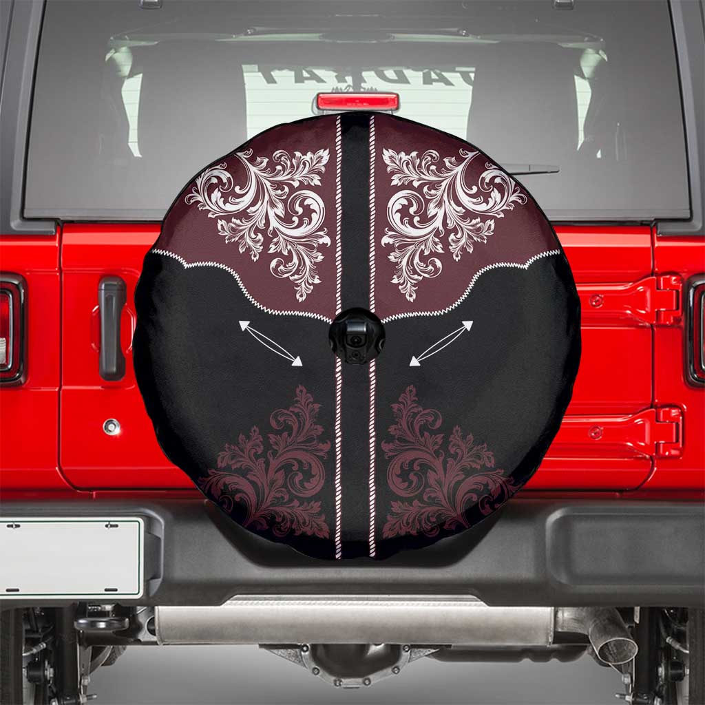 Vintage Western Cowboy Spare Tire Cover Black Version - Wonder Print Shop