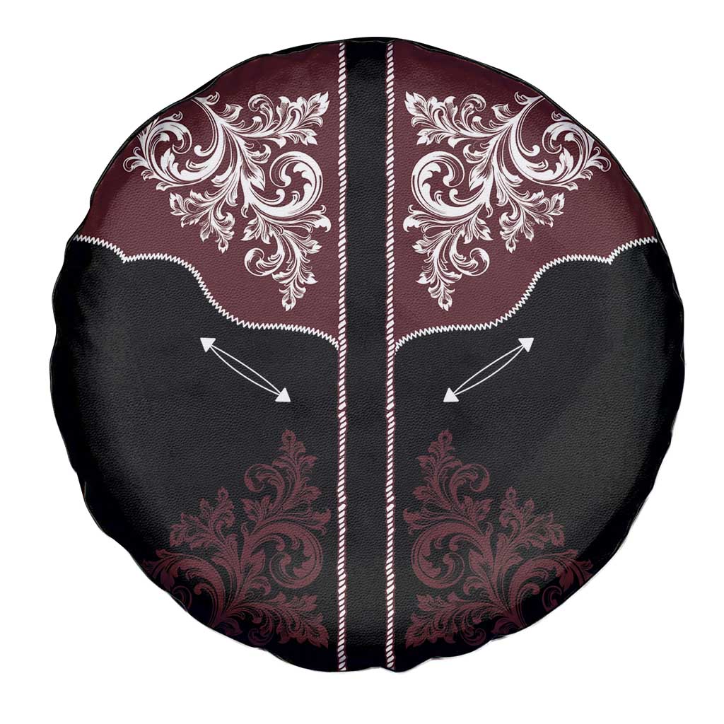 Vintage Western Cowboy Spare Tire Cover Black Version - Wonder Print Shop