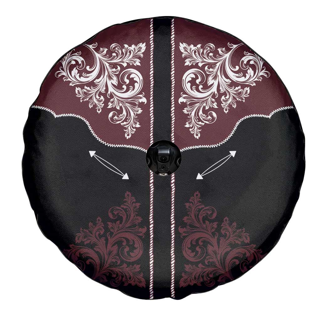 Vintage Western Cowboy Spare Tire Cover Black Version - Wonder Print Shop