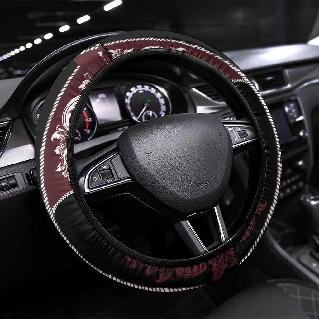 Vintage Western Cowboy Steering Wheel Cover Black Version - Wonder Print Shop