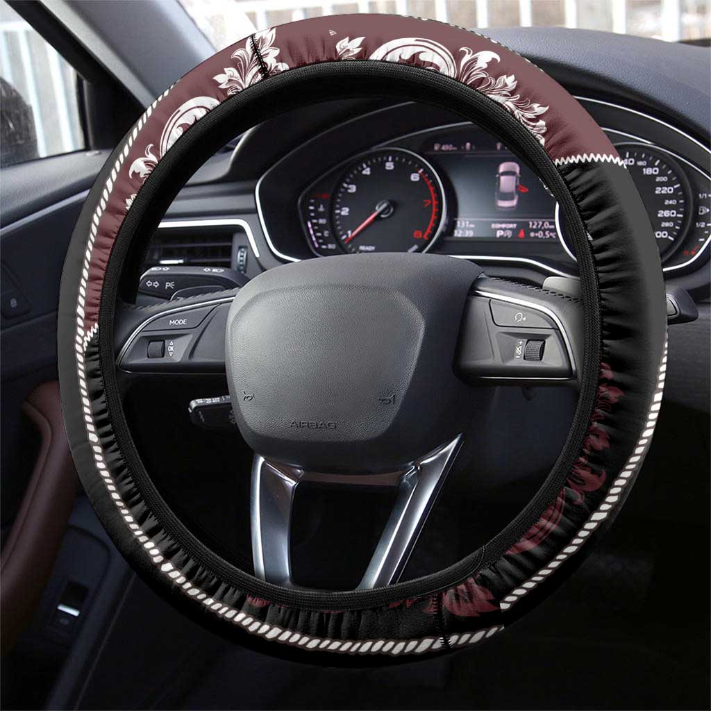 Vintage Western Cowboy Steering Wheel Cover Black Version - Wonder Print Shop